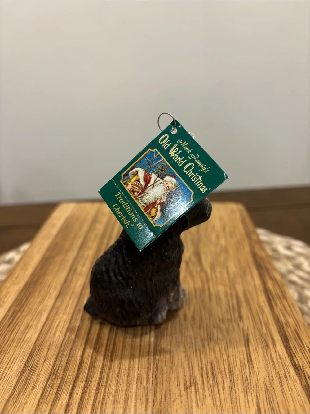 Old World Christmas Black Schnauzer Dog Ornament - Holiday Pet Decoration